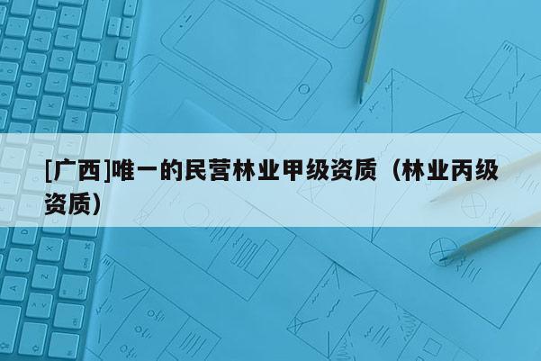 [廣西]唯一的民營林業(yè)甲級資質(zhì)（林業(yè)丙級資質(zhì)）