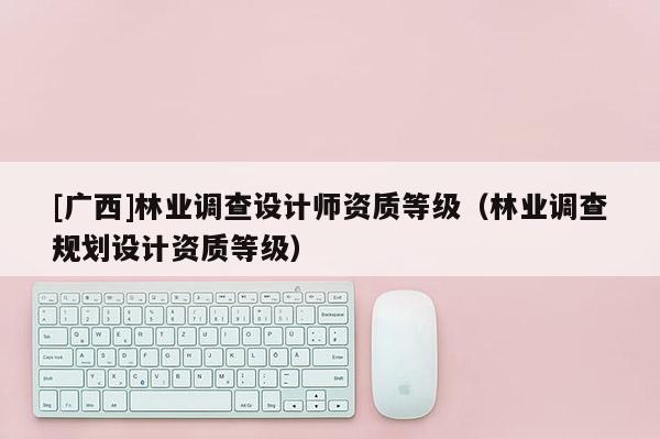 [廣西]林業(yè)調查設計師資質等級（林業(yè)調查規(guī)劃設計資質等級）