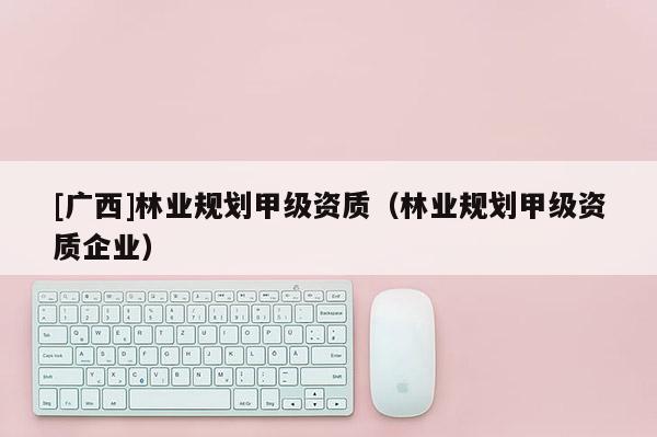 [廣西]林業(yè)規(guī)劃甲級資質(zhì)（林業(yè)規(guī)劃甲級資質(zhì)企業(yè)）