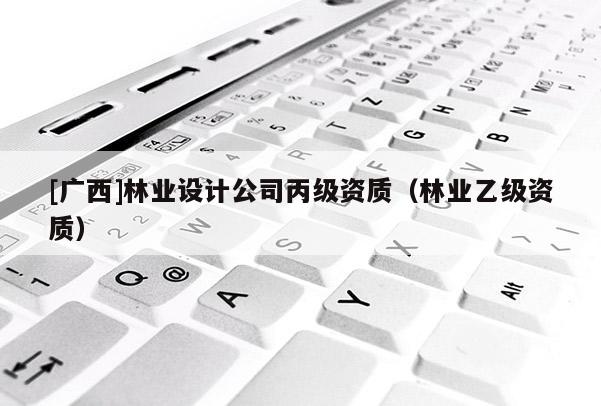 [廣西]林業(yè)設(shè)計公司丙級資質(zhì)（林業(yè)乙級資質(zhì)）