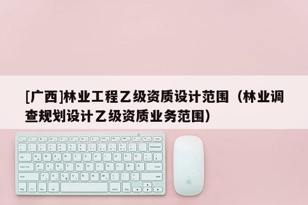 [廣西]林業(yè)工程乙級(jí)資質(zhì)設(shè)計(jì)范圍（林業(yè)調(diào)查規(guī)劃設(shè)計(jì)乙級(jí)資質(zhì)業(yè)務(wù)范圍）