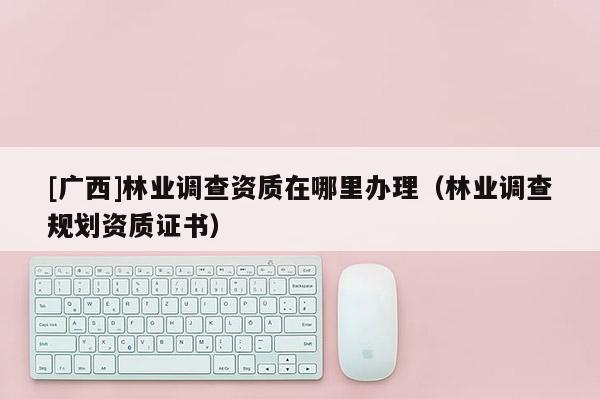 [廣西]林業(yè)調(diào)查資質(zhì)在哪里辦理（林業(yè)調(diào)查規(guī)劃資質(zhì)證書）