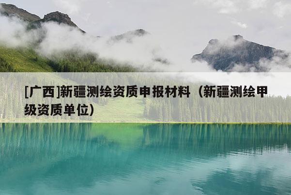 [廣西]新疆測繪資質(zhì)申報材料（新疆測繪甲級資質(zhì)單位）
