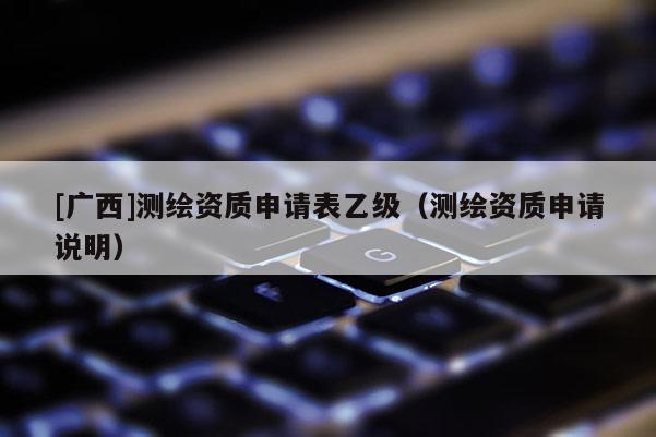[廣西]測繪資質(zhì)申請表乙級（測繪資質(zhì)申請說明）