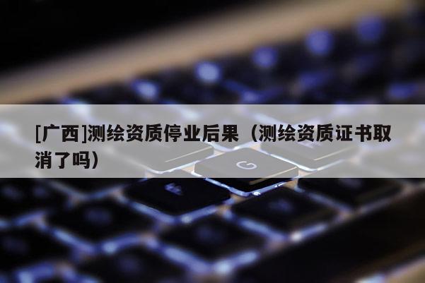 [廣西]測繪資質(zhì)停業(yè)后果（測繪資質(zhì)證書取消了嗎）