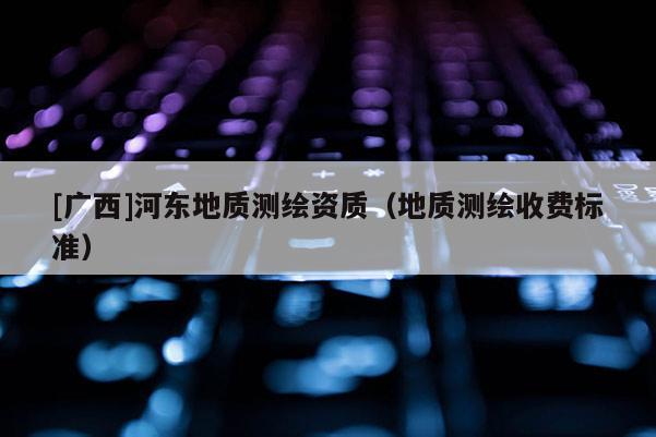 [廣西]河?xùn)|地質(zhì)測繪資質(zhì)（地質(zhì)測繪收費標(biāo)準(zhǔn)）