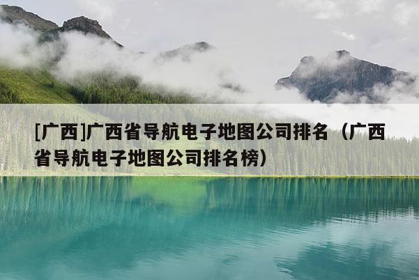 [廣西]廣西省導(dǎo)航電子地圖公司排名（廣西省導(dǎo)航電子地圖公司排名榜）